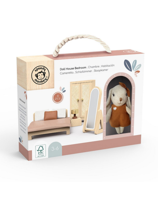 Chambre de la maison de poupée +1 lapin Speedy Monkey