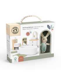 Salle de bain de la maison de poupée + 1 Lapin Speedy Monkey