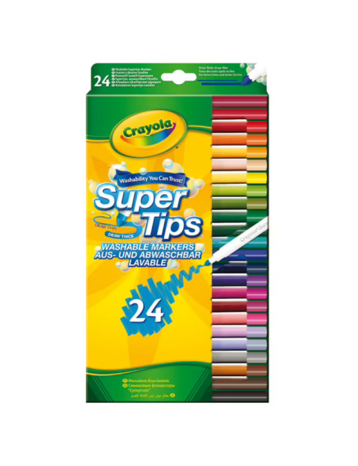 Boite de 24 feutres Supertips lavables Crayola