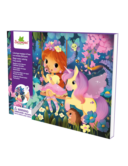 Pockets Coloriage magique à l'eau Les mondes féériques Sycomore