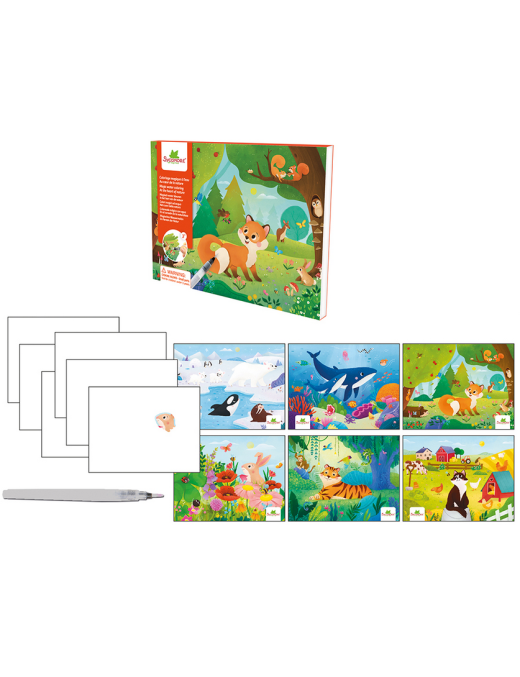 Pockets Coloriage magique à l'eau Au coeur de la nature Sycomore