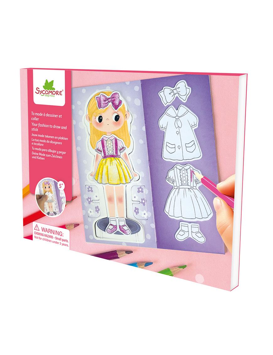 Pockets Ta mode à dessiner et à coller Sycomore