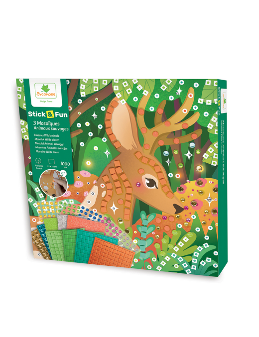 Stick & Fun Mosaiques Animaux Sauvages Sycomore