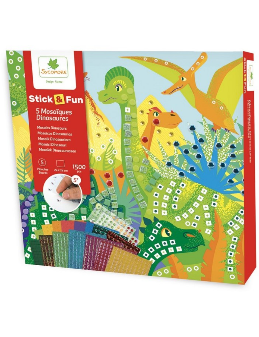 Stick & Fun Mosaiques Dinosaure Sycomore