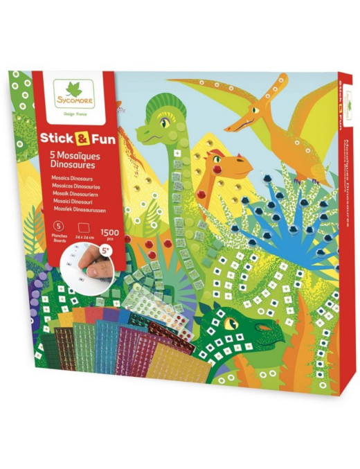 Stick & Fun Mosaiques Dinosaure Sycomore