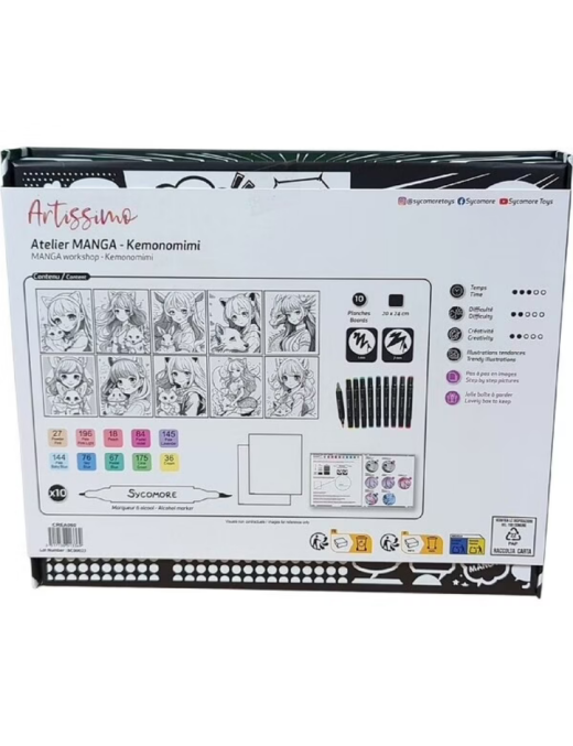 Coffret Atelier Manga Kémonomimi Sycomore