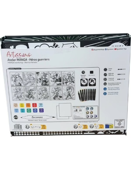 Coffret Atelier Manga Héros guerriers Sycomore