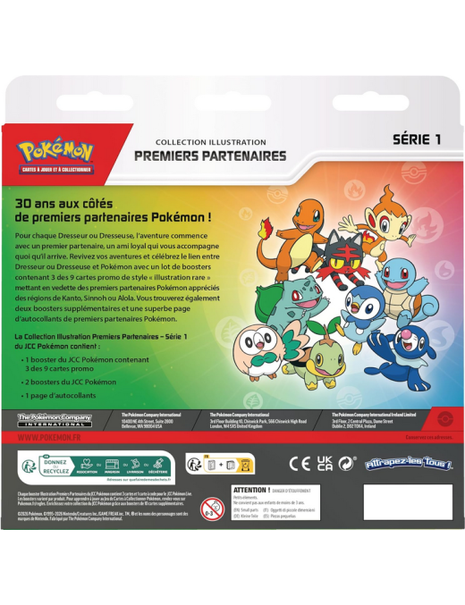 Pokemon Coffret Collection Illustration Premiers Partenaires Serie 1 FR
