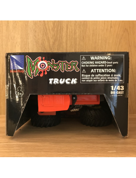 Monster Truck Tracteur Gris et Rouge New Ray