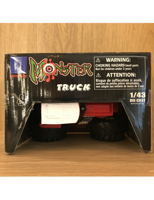 Monster Truck Tracteur Blanc et Rouge New Ray