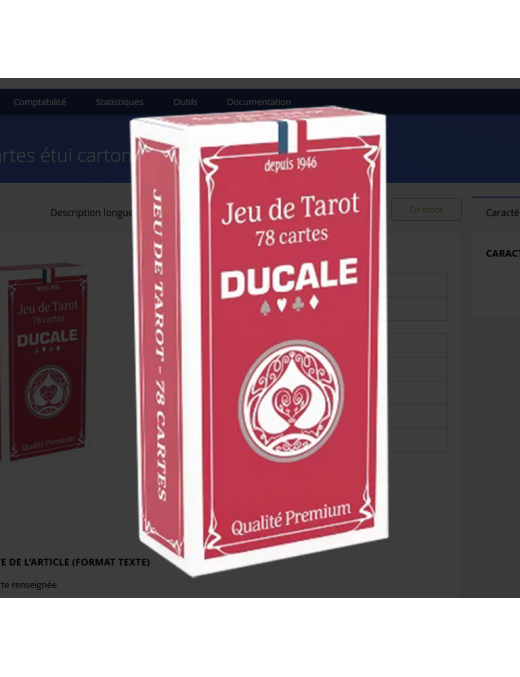 Jeux de Cartes Tarot Basic 78 cartes étui carton FR Ducale