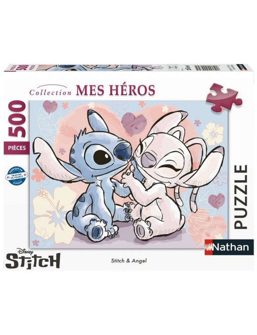 Puzzle 500p Stitch & Angel FR Nathan