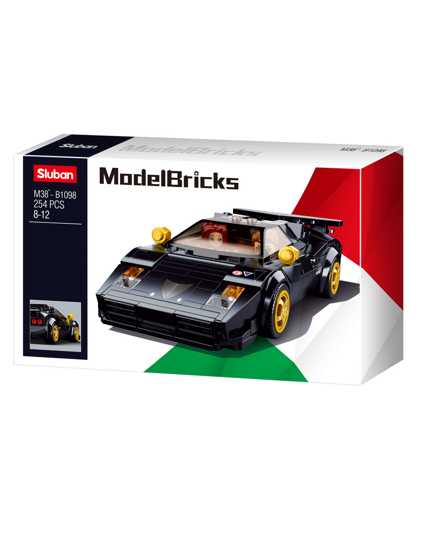 Model Bricks - Voiture de sport noire SLUBAN M38-B1098