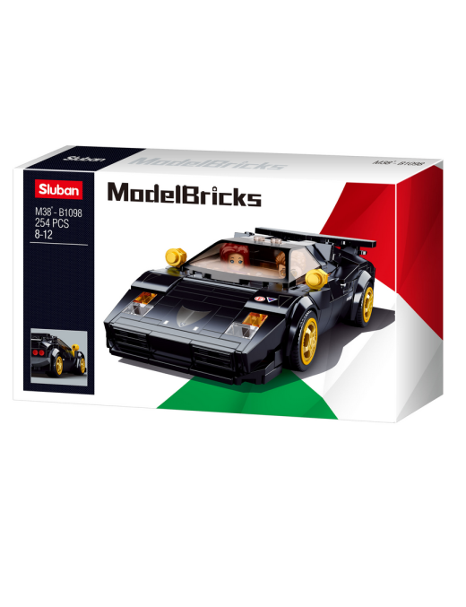 Model Bricks - Voiture de sport noire SLUBAN M38-B1098