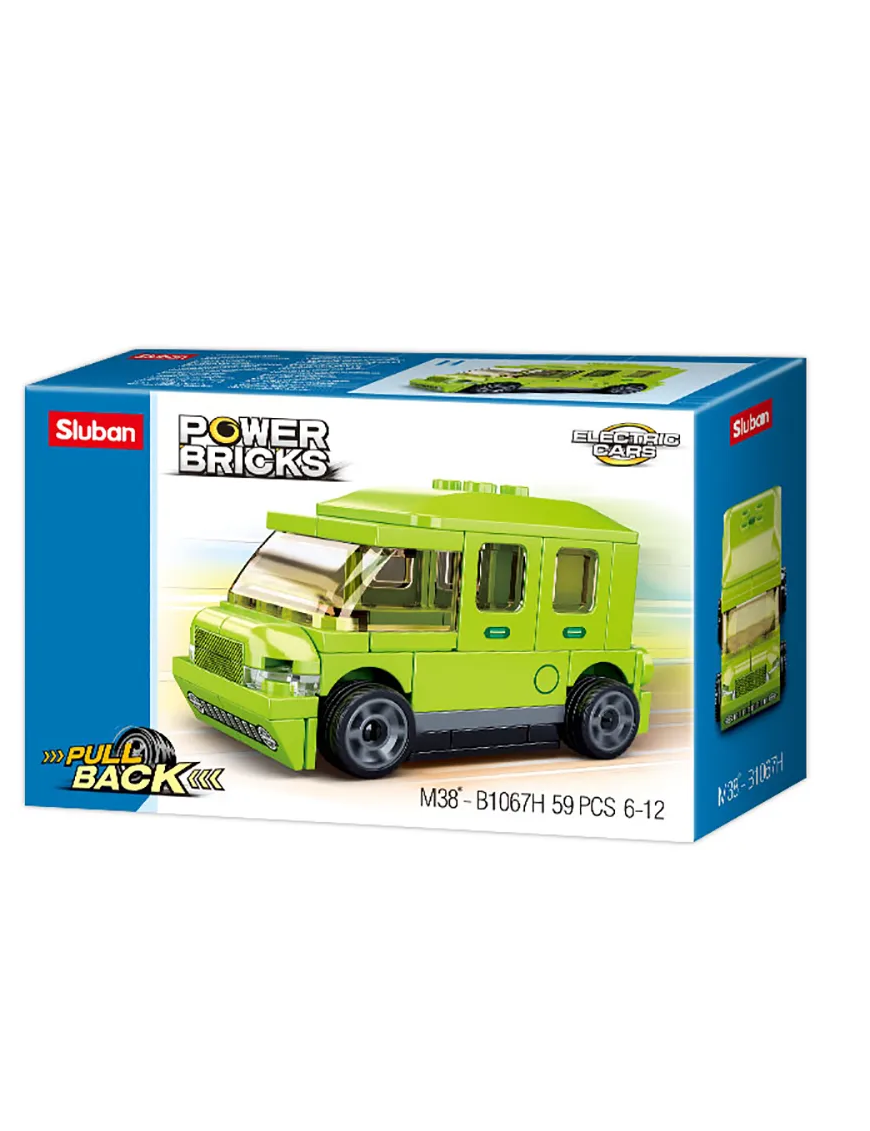 Power Bricks - Véhicule rétro friction Vert H SLUBAN M38-B1067H