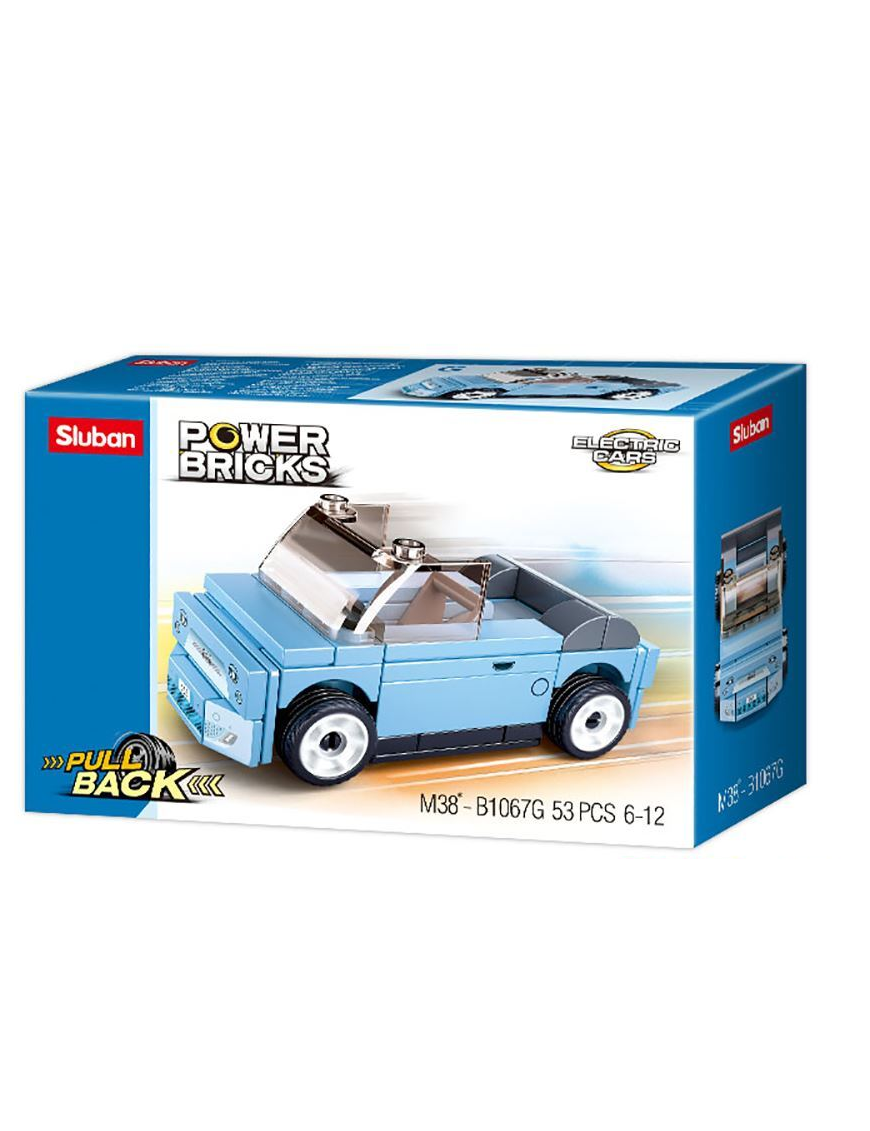 Power Bricks - Véhicule rétro friction Bleu G SLUBAN M38-B1067G