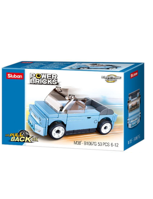 Power Bricks - Véhicule rétro friction Bleu G SLUBAN M38-B1067G