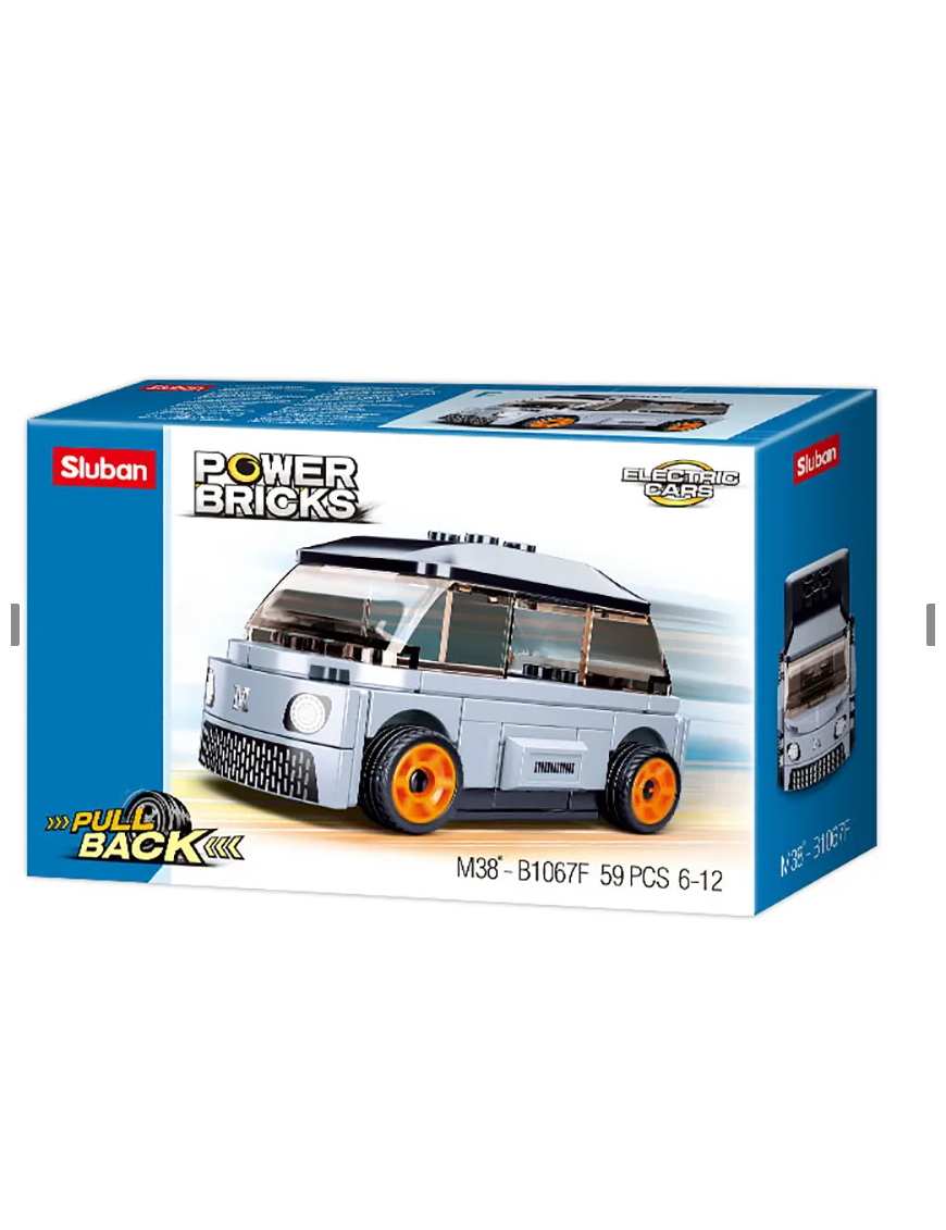 Power Bricks - Véhicule rétro friction Gris F SLUBAN M38-B1067F