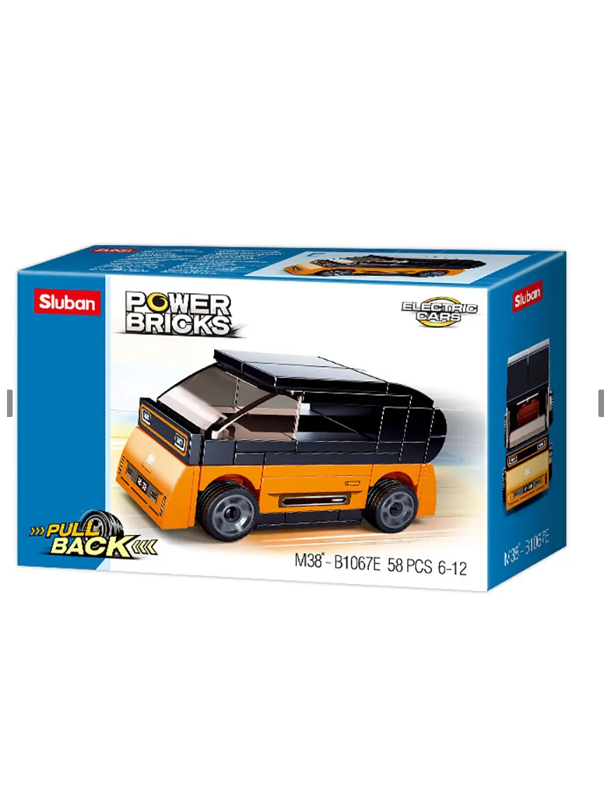Power Bricks - Véhicule rétro friction Orange E SLUBAN M38-B1067E
