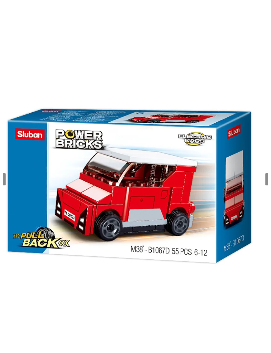 Power Bricks - Véhicule rétro friction Rouge D SLUBAN M38-B1067D