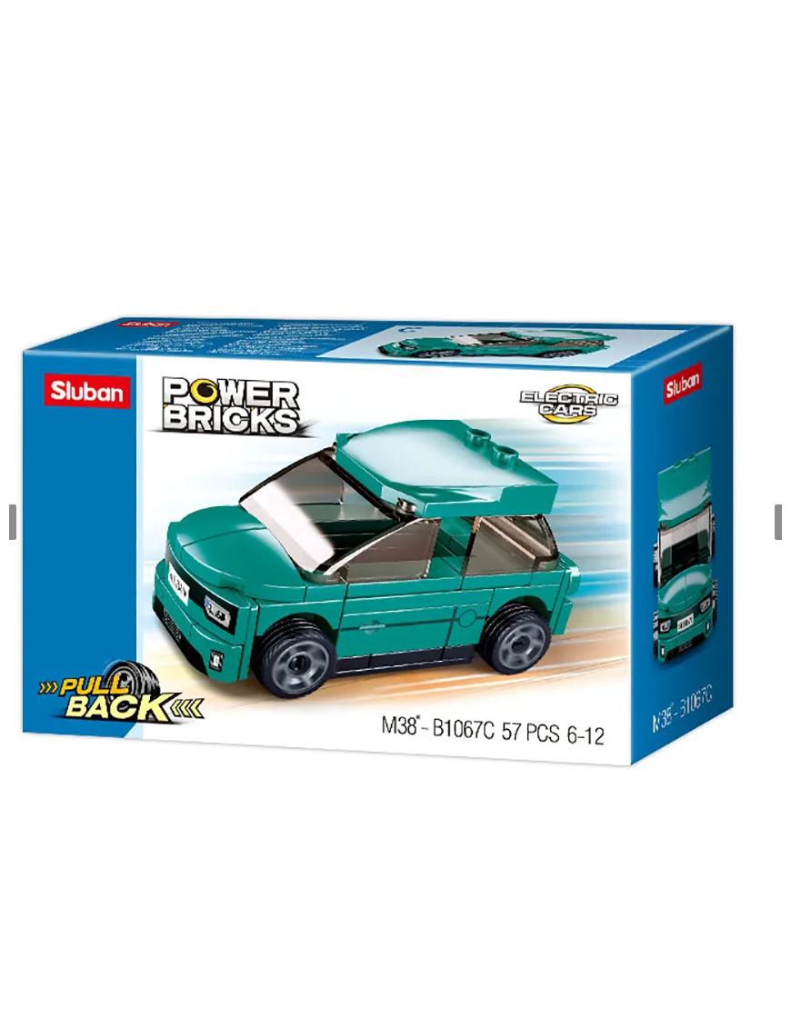 Power Bricks - Véhicule rétro friction Turquoise C SLUBAN M38-B1067C