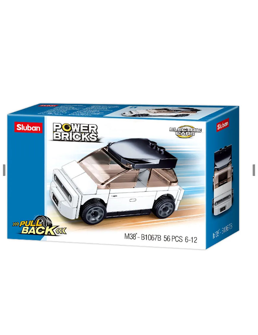 Power Bricks - Véhicule rétro friction Blanc B SLUBAN M38-B1067B