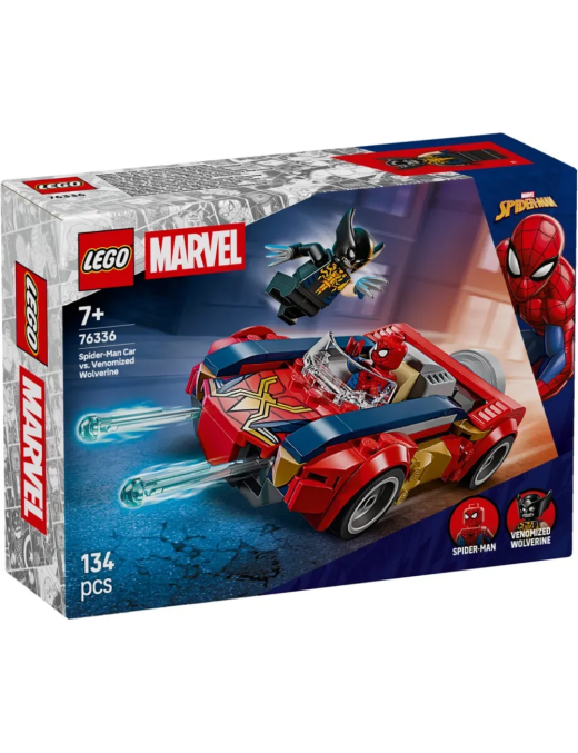 LEGO Marvel - Spider-Man dans la voiture vs Wolverine Venomisé 76336