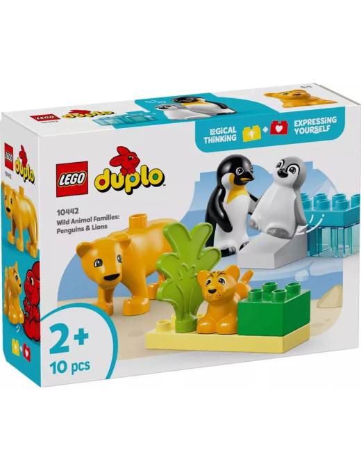 LEGO Duplo - Familles danimaux sauvages : pingouins et lions 10442