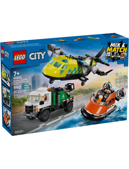 LEGO City - Avion, camion dassistance et aéroglisseur modulable 60505