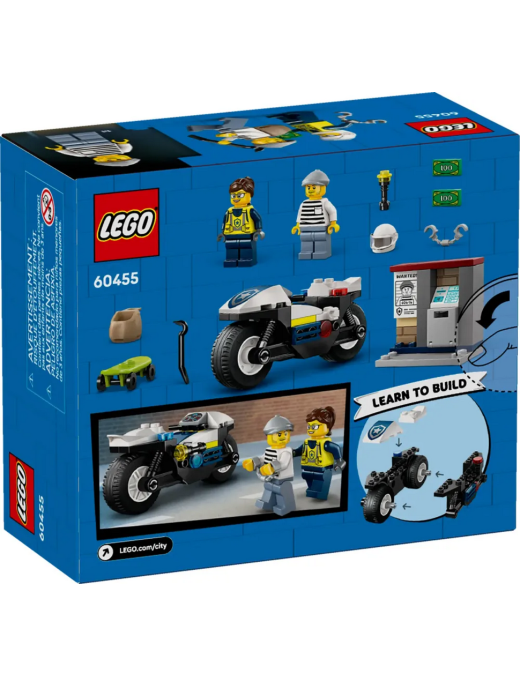 LEGO City - La course-poursuite en moto de police 60455