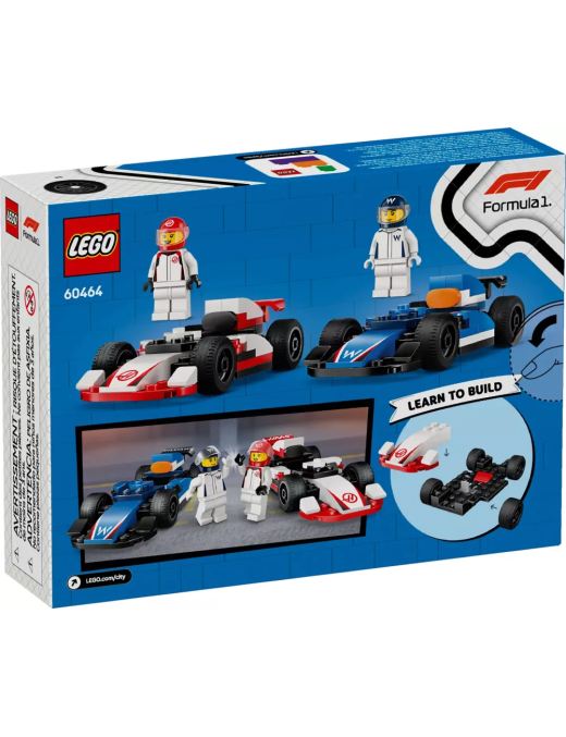 LEGO City Voitures de course de F1 Williams Racing et Haas F1 60464