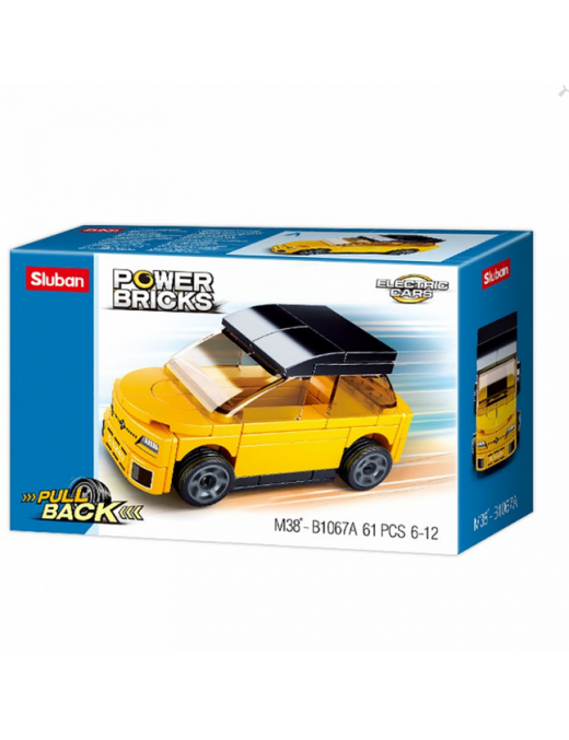 Power Bricks - Véhicule rétro friction Jaune A SLUBAN M38-B1067A