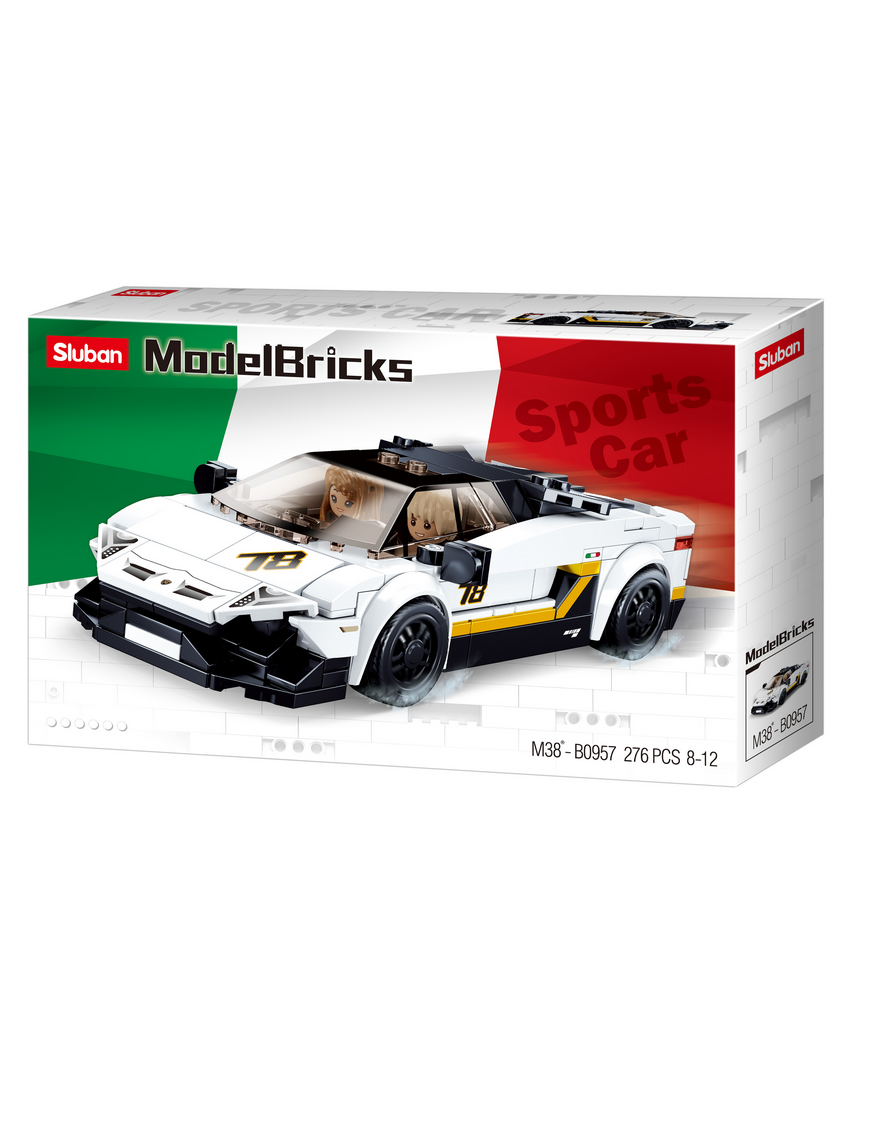 Model Bricks - Voiture Italienne Blanche SLUBAN M38-B0957