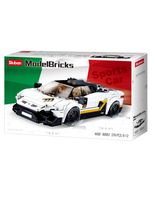 Model Bricks - Voiture Italienne Blanche SLUBAN M38-B0957