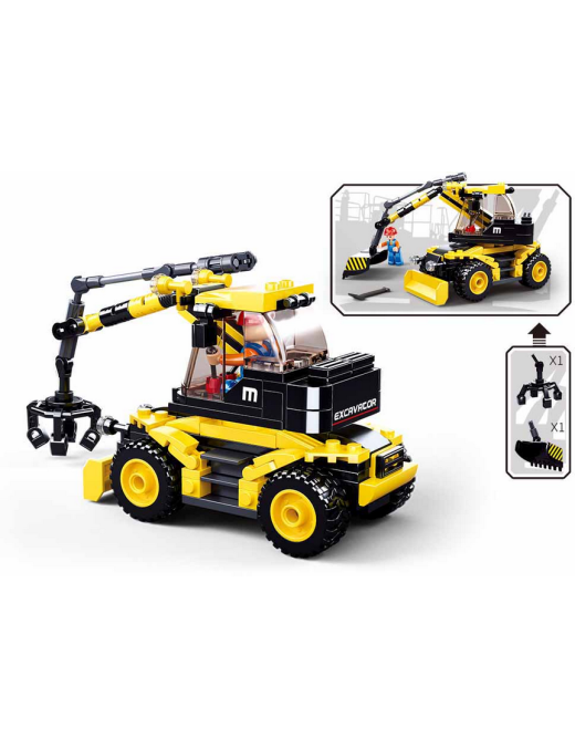 Town Construction - Excavatrice sur roues SLUBAN M38-B0805