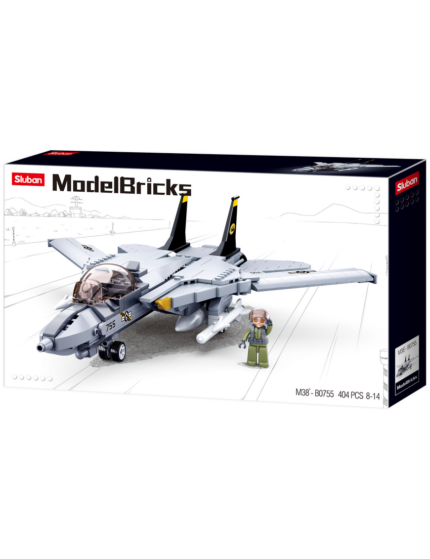 Model Bricks - Modern Jet Fighter SLUBAN M38-B0755