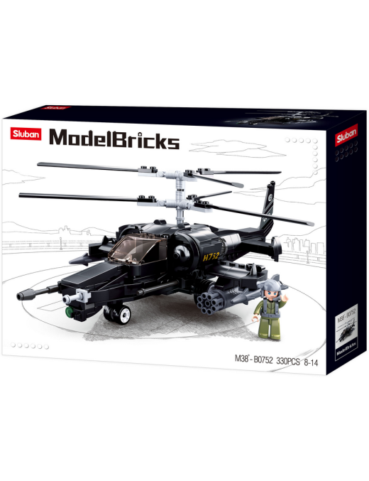 Model Bricks - Helicoptère de combat SLUBAN M38-B0752