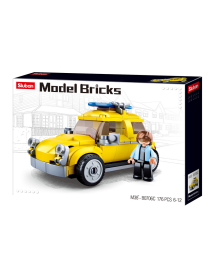 Model Bricks - Mini voiture Allemande Jaune SLUBAN