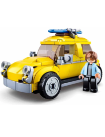 Model Bricks - Mini voiture Allemande Jaune SLUBAN