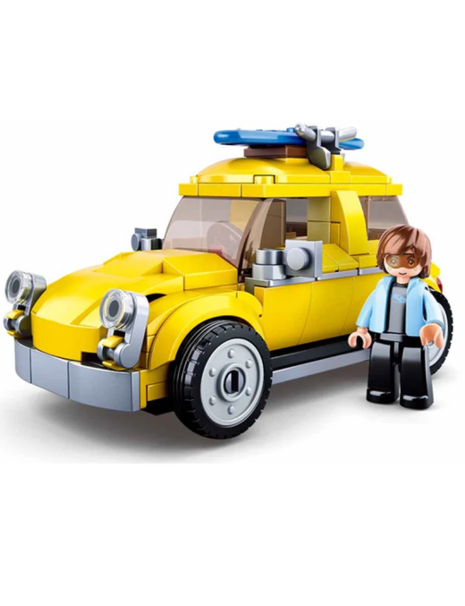 Model Bricks - Mini voiture Allemande Jaune SLUBAN