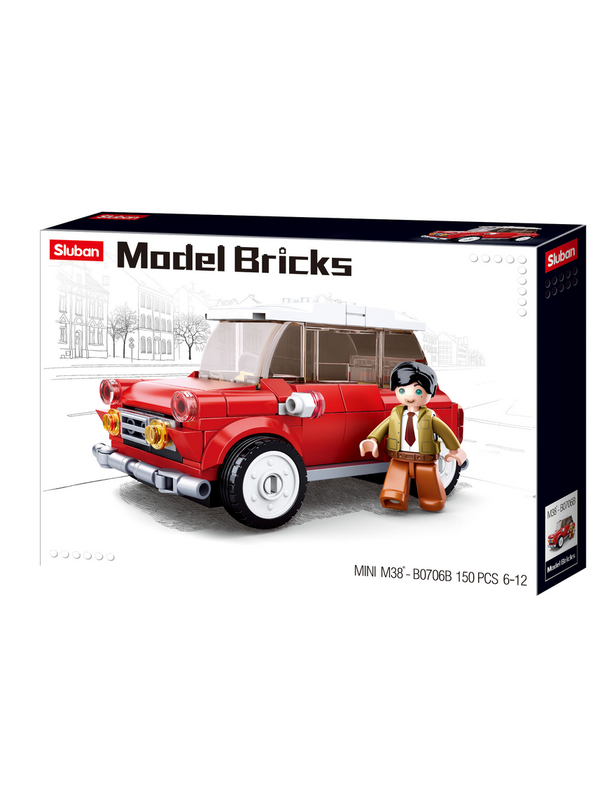 Model Bricks - Mini voiture rouge SLUBAN