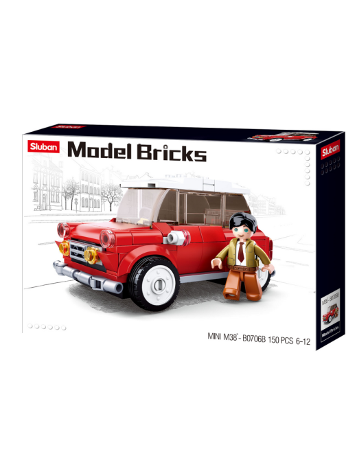 Model Bricks - Mini voiture rouge SLUBAN