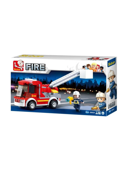 Petit camion de pompiers avec échelle SLUBAN M38-B0632