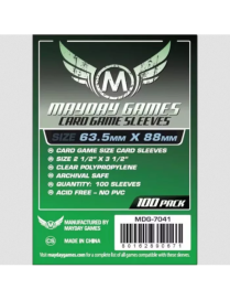 Protege carte x100 mayday games 63,5x88mm sleeves Taille Standard