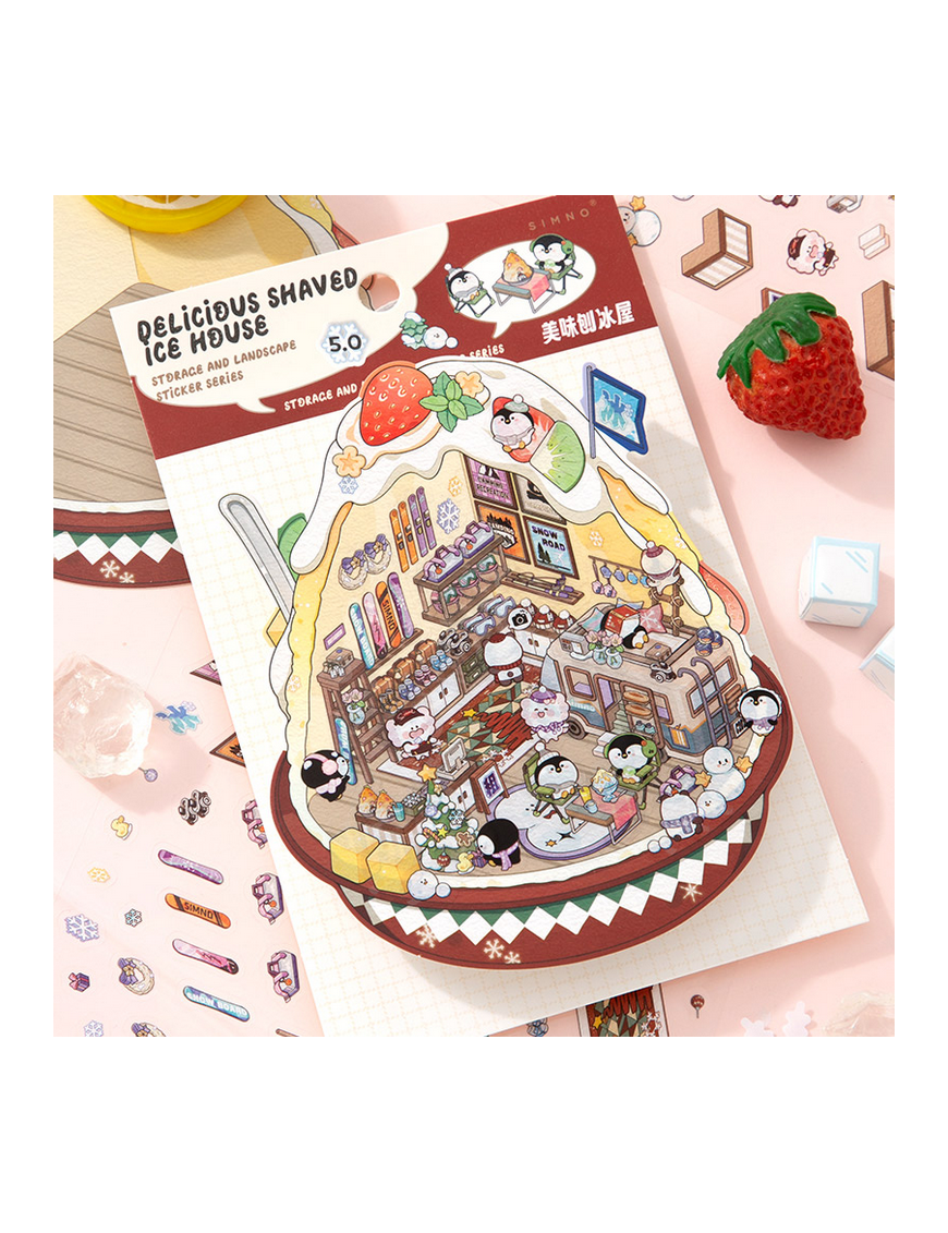 Sticker Délicieuse maison glacée Rétro KAIMEJI