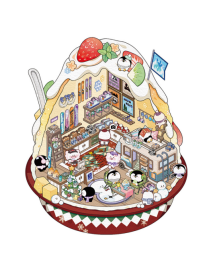 Sticker Délicieuse maison glacée Rétro KAIMEJI